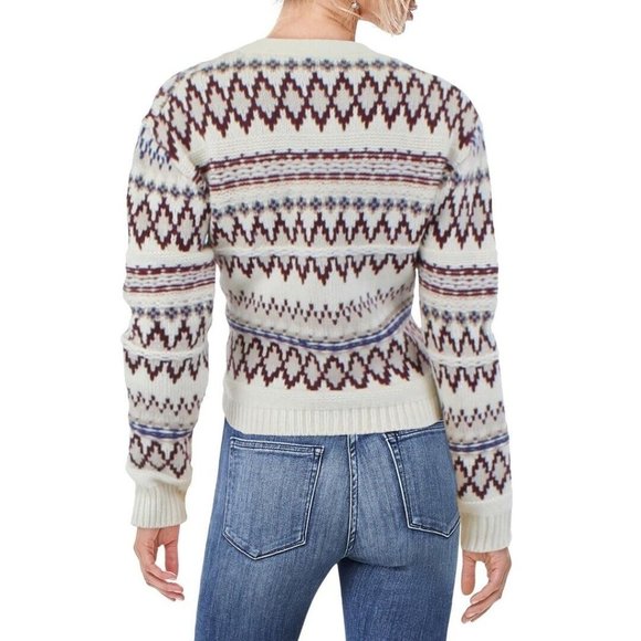 rag & bone Cream and Brown Patterned Cardigan - Picture 2 of 7